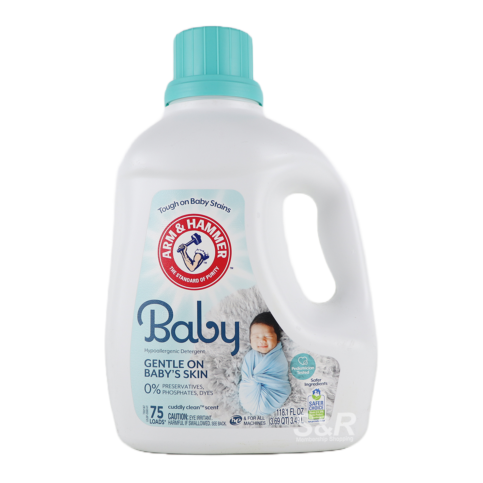 Arm and Hammer Baby Liquid Detergent Cuddle Clean Scent 3.49L Arm and Hammer Baby Liquid Detergent Cuddle Clean Scent 3.49L